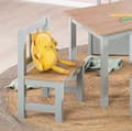 Miniatyrbild 5 av 6: ROBA Ensemble Table + 2 Stolar Barn Woody - Spel- och Lärbord - Repur av repor - Grå / Trädekor