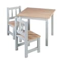 Miniatyrbild 1 av 6: ROBA Ensemble Table + 2 Stolar Barn Woody - Spel- och Lärbord - Repur av repor - Grå / Trädekor