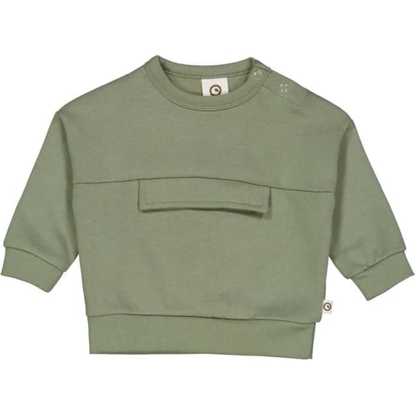 Fauteuil baby - soffa baby Müsli av green cotton - 1522036700 - Sweat-Shirt Fickpull, Poetry Green, 56 cm Baby pojke