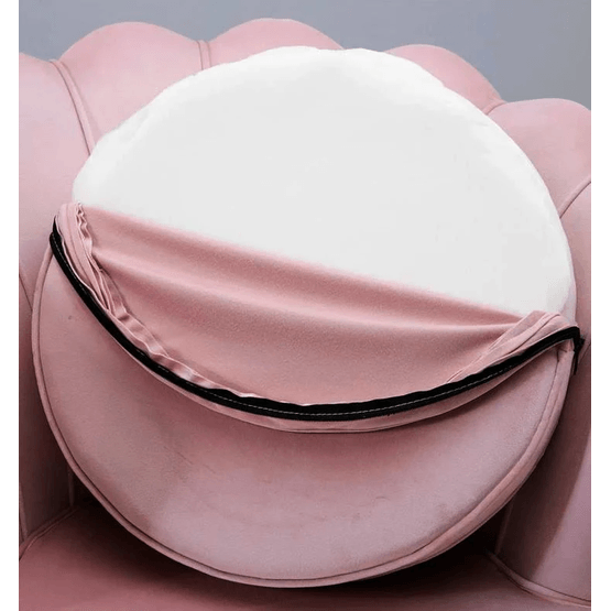 Skalstol - Fåtölj - 58X51X88 Cm - Sammet - Rosa, Guld