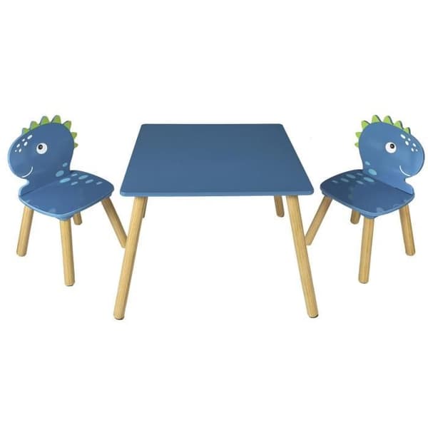 Bord och 2 stolar Dino Blå Heminredning Barn