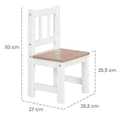 Miniatyrbild 3 av 6: ROBA Ensemble Bord + 2 Barnstolar Woody - Spel- och Lärbord - Repellerande mot repor - Vit / Trädekoration