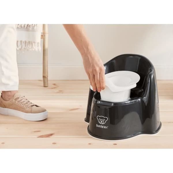 Pottfåtölj för barn - BABYBJORN - Svart/Vit - Bekväm och lätt att använda