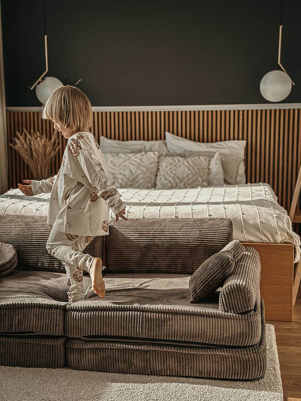 Modulaarinen lastensohva ja säkkituoli 2 in 1 paketti