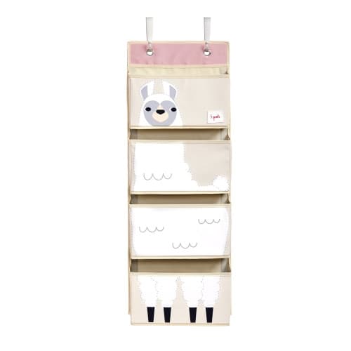 3 Sprouts - Hanging Wall Organizer - White Llama