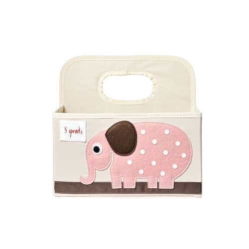 3 Sprouts - Diaper Caddy - Pink Elephant