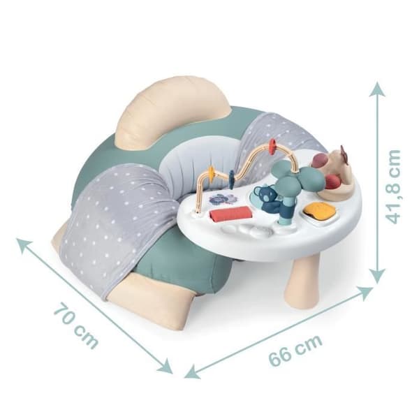 Little Smoby Cozy Seat babyskydd - Grön - Med aktivitetsplatta - Från 6 månader