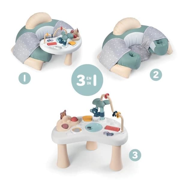 Little Smoby Cozy Seat babyskydd - Grön - Med aktivitetsplatta - Från 6 månader