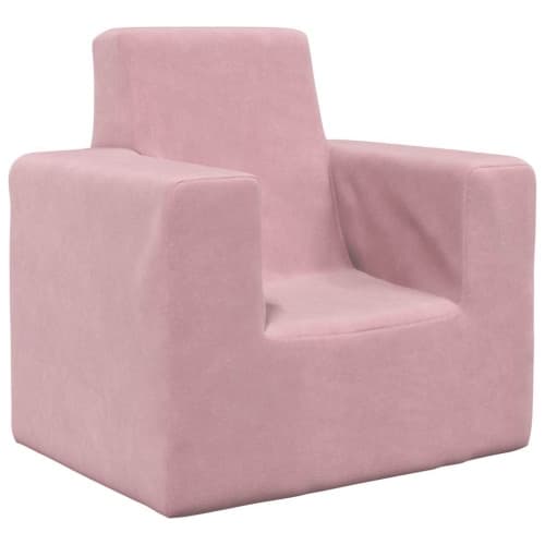 Barnsoffa rosa mjuk plysch