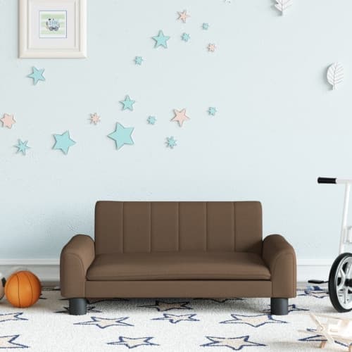 Barnsoffa brun 70x45x30 cm tyg