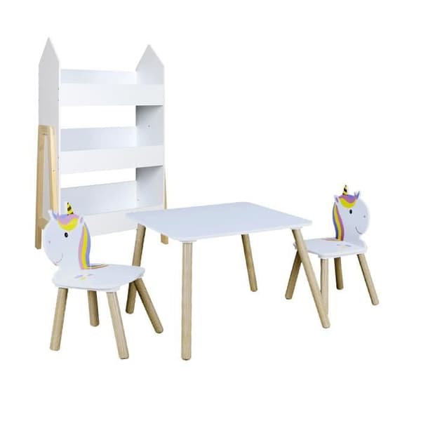 Barnrum Flicka Bibliotek Bord Stolar Atmosphera