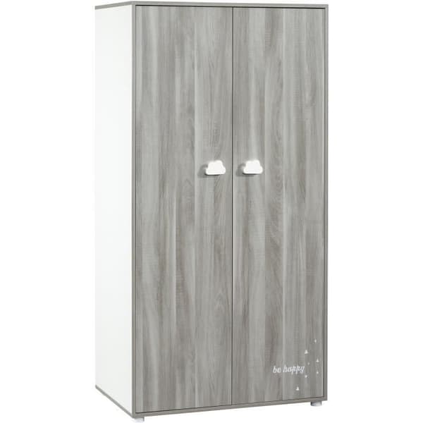 Komplett babyrum - Säng 120x60, skötbord och garderob - BABY PRICE - SMILE - Kalia ek