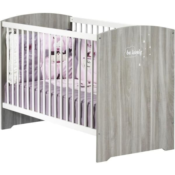 Komplett babyrum - Säng 120x60, skötbord och garderob - BABY PRICE - SMILE - Kalia ek