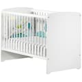 Miniatyrbild 2 av 5: Sängset för baby trio Basic boule: Säng 120x60, skötbord och garderob - Babyprice - Vit