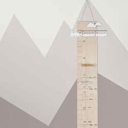 Trähöjddiagramsats - RAHYER - 60-140 cm - Brun - Barn