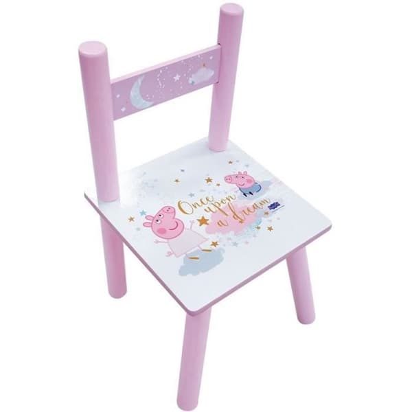 Roligt hus peppa gris drömbord h.41,5 x b.60 x d. 40 cm med stol h.49,5 x b.31 x d.31,5 cm för barn