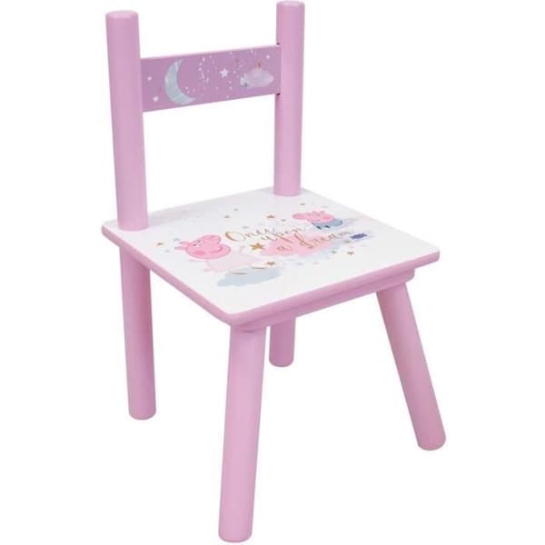 Roligt hus peppa gris drömbord h.41,5 x b.60 x d. 40 cm med stol h.49,5 x b.31 x d.31,5 cm för barn