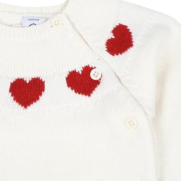 Babystol - babymöbel Petit bateau A0AXZ Set med 2 delar Långärmad Unisex Baby, Marshmallow/Corrida 18 månader