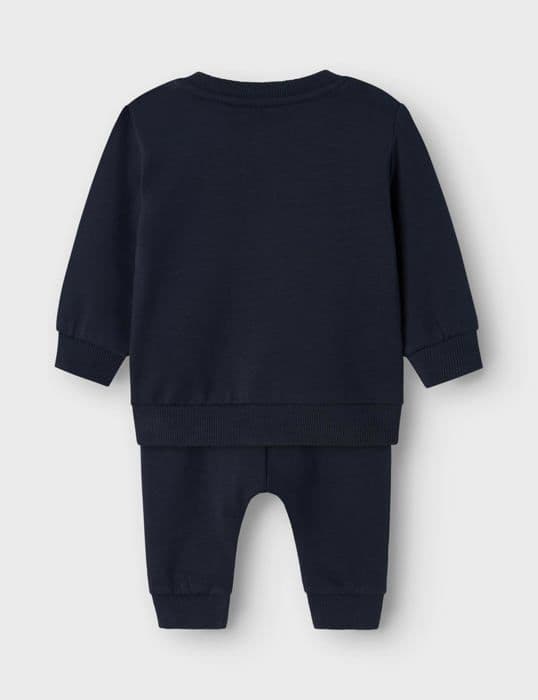 Namnet - 13235521 - NBFVRILLIE SWEAT CARDIGAN BOX SET MED SLIP, Träningsdräkt liten flicka, Mörk safir/Detalj: SÖT,