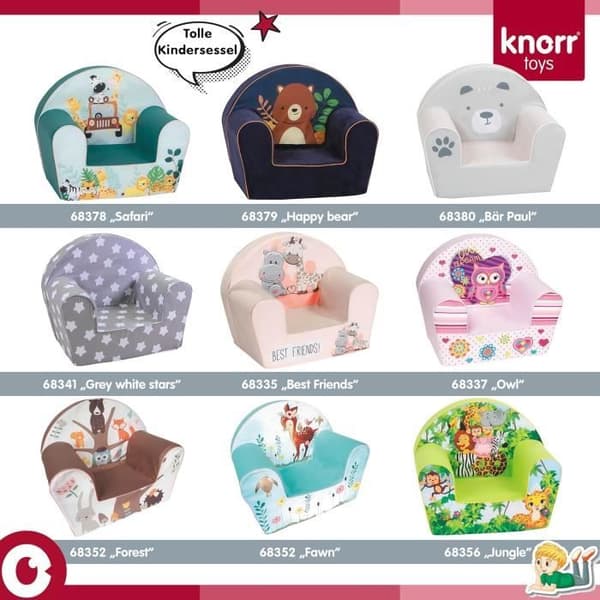 Barnstol Knorr Toys - Brun Bomull
