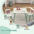 Miniatyrbillede 4 af 9: Børnebord med 2 Stole, ZONEKIZ, 60x60x44 cm, Grøn