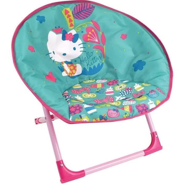 Hopfällbar månstol för barn - FUN HOUSE - HELLO KITTY - Mått H.47 x B.54 x D.45 cm - Invändigt