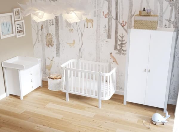 FURNLUX LASTEN VAATEKAAPPI ETUDE HARMAA 96CM