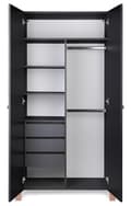 Pikkukuva 3 / 3: FURNLUX LASTEN VAATEKAAPPI ETUDE MUSTA 96CM
