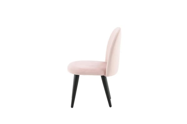 FURNLUX BARNRUMSSTOL SAMMET LJUSROSA & SVART 40CM