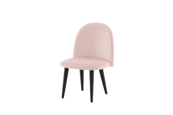 FURNLUX BARNRUMSSTOL SAMMET LJUSROSA & SVART 40CM