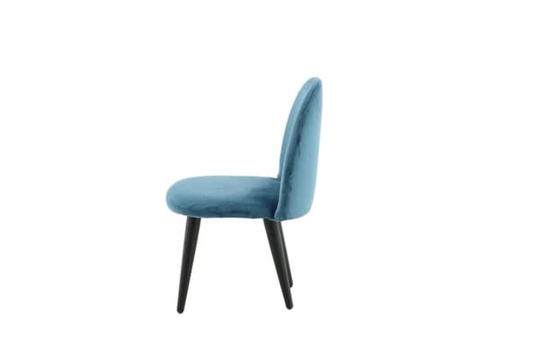 FURNLUX BARNRUMSSTOL SAMMET BLÅ & SVART 40CM