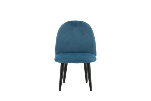 FURNLUX BARNRUMSSTOL SAMMET BLÅ & SVART 40CM