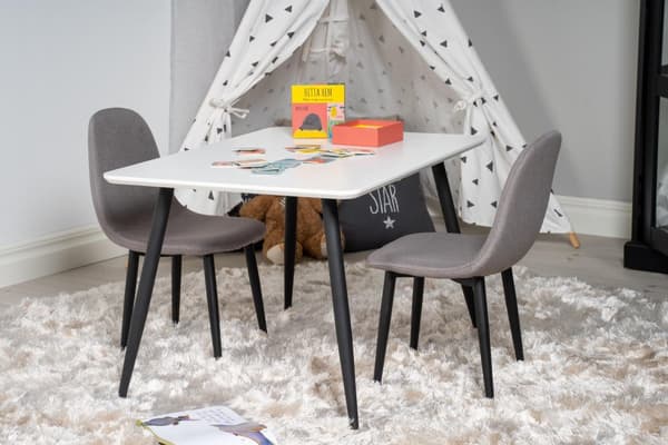 FURNLUX LASTENHUONEEN TUOLI POLAR GREY & BLACK 33CM