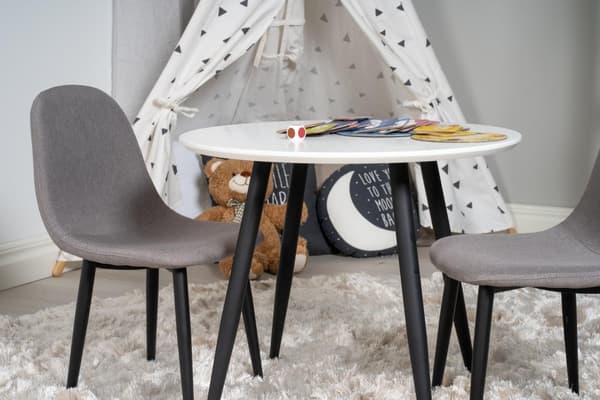 FURNLUX LASTENHUONEEN TUOLI POLAR GREY & BLACK 33CM