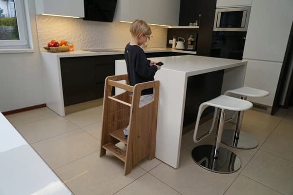 Kökshjälp Kökshjälp för barn 2-i-1-bräda Solid Black PL