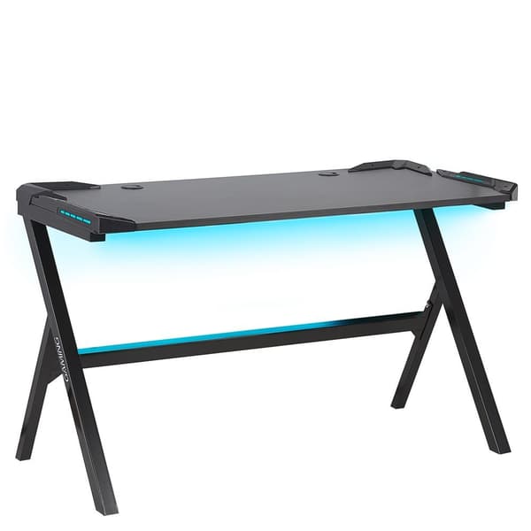 RGB LED gaming-bord 120 x 60 cm sort DANVERS Lumarko!