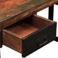 Miniatyrbillede 4 af 10: vidaXL skrivebord med 2 skuffer 120x50x76 cm massivt genbrugstræ