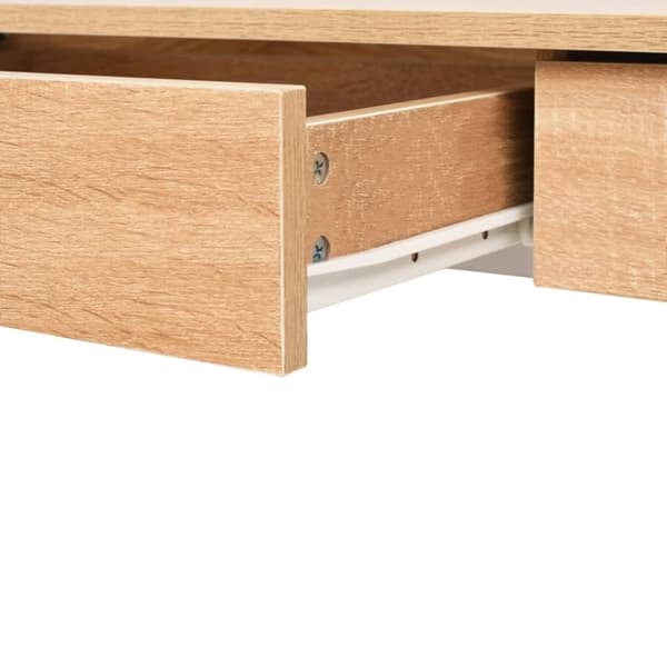 vidaXL Skrivbord 110x55x75 cm ekfärg och vit
