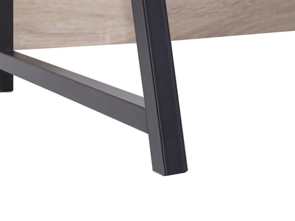 Työpöytä vaaleanruskea MDF-levy 100 x 92 x 50 cm teräsjalat vetolaatikko säilytystila hylly