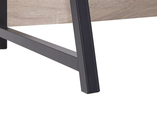 Skrivbord Ljust Trä och Svart 100 x 46 cm Lådor Hylla Skandinavisk