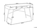 Miniatyrbillede 3 af 11: Kontorbord Lyst Træ og Hvid 120 x 48 cm 2 Skuffer Skandinavisk Stil