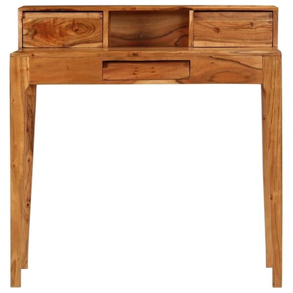 vidaXL skrivebord med skuffer massivt træ 88 x 50 x 90 cm