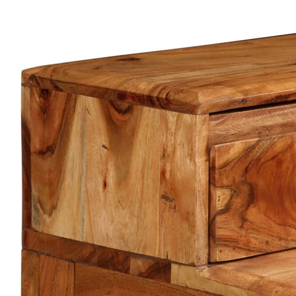 vidaXL skrivebord med skuffer massivt træ 88 x 50 x 90 cm