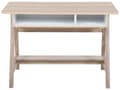 Miniatyrbillede 5 af 9: Skrivebord Lys Træ 110 x 60 cm 2 Hylder Fodstøtte Skandinavisk Stil