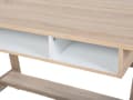 Miniatyrbillede 8 af 9: Skrivebord Lys Træ 110 x 60 cm 2 Hylder Fodstøtte Skandinavisk Stil