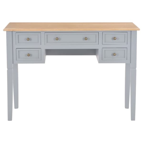vidaXL Kirjoituspöytä harmaa 109,5x45x77,5 cm puinen