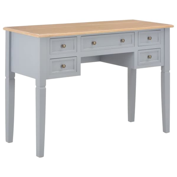 vidaXL skrivebord 109,5 x 45 x 77,5 cm træ grå