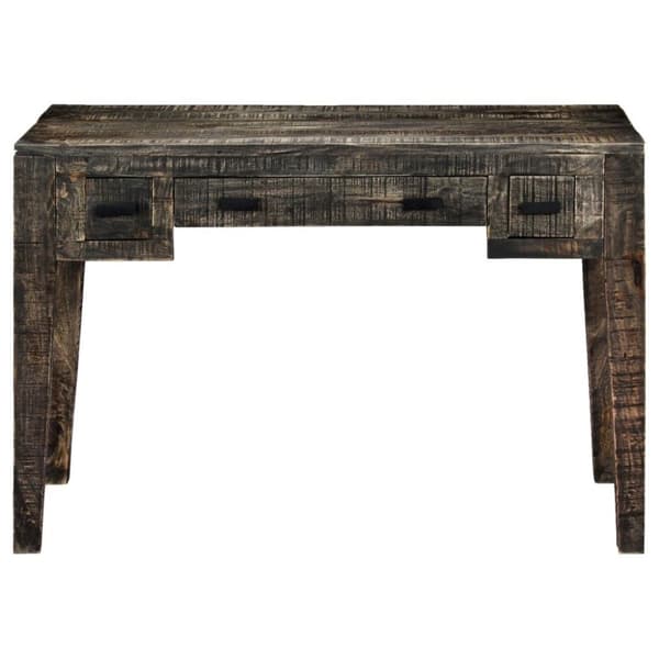 vidaXL skrivebord 110 x 50 x 75 cm massivt mangotræ sort