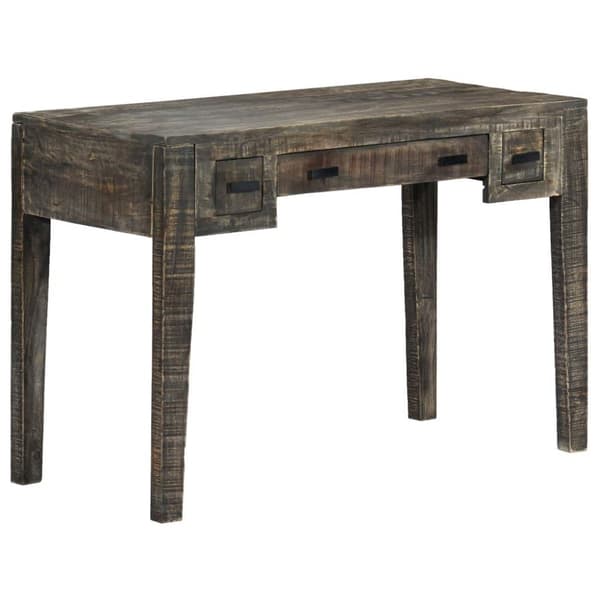 vidaXL skrivebord 110 x 50 x 75 cm massivt mangotræ sort