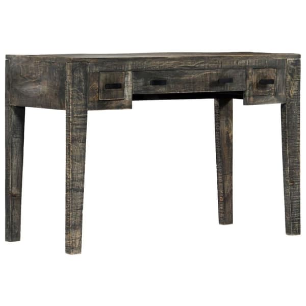 vidaXL skrivebord 110 x 50 x 75 cm massivt mangotræ sort